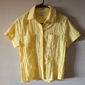 TanJay Light Yellow Textured Blouse